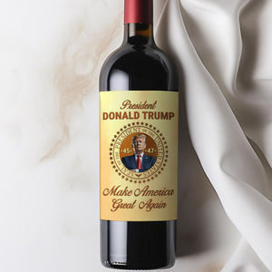 President Donald Trump 45 47 Wine Label | Trump Wine Bottle Label | MAGA Wine Label 684033 – GOP