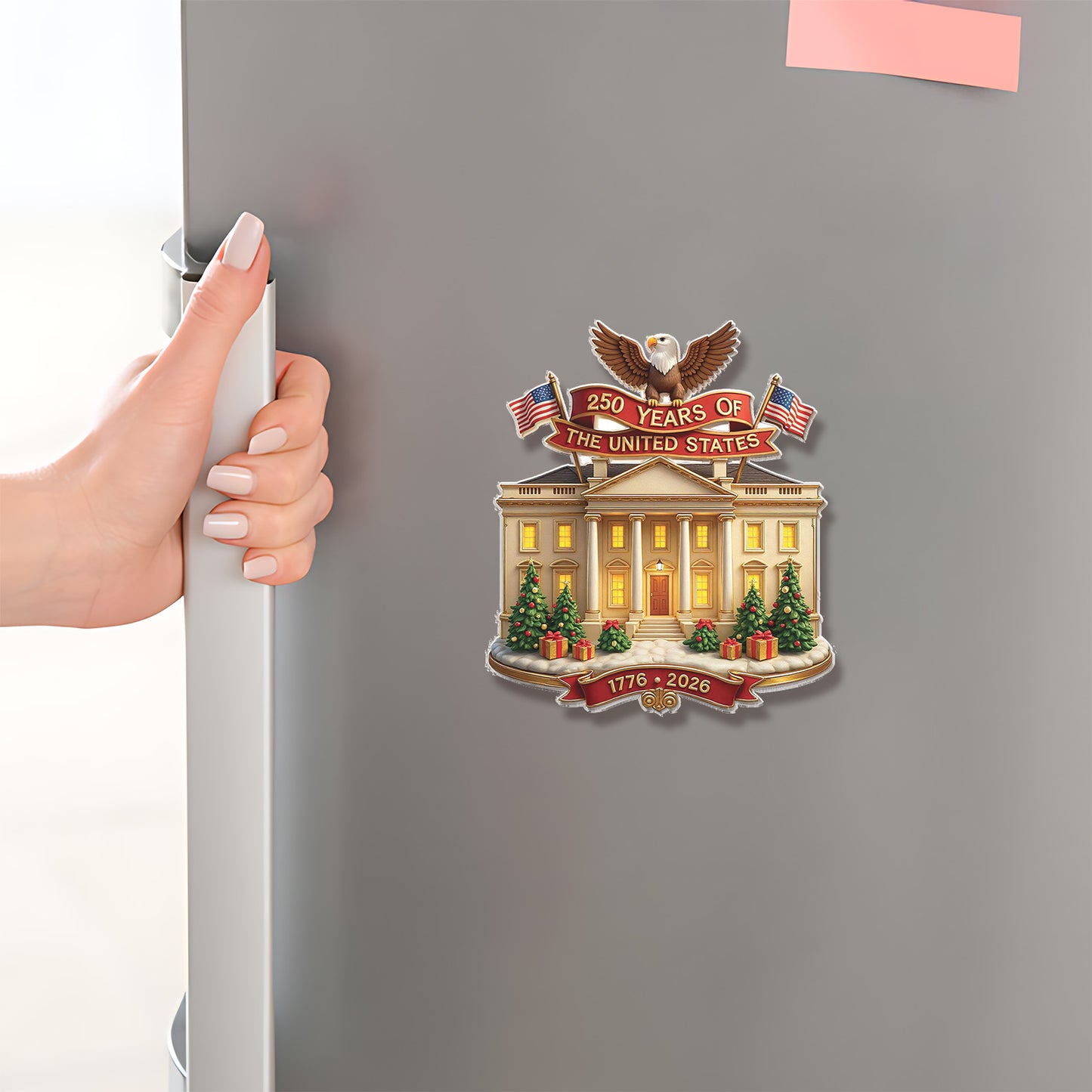 250 Years of America Acrylic Fridge Magnets | 250th Anniversary 1776–2026 | Patriotic 4th of July Magnets 684067