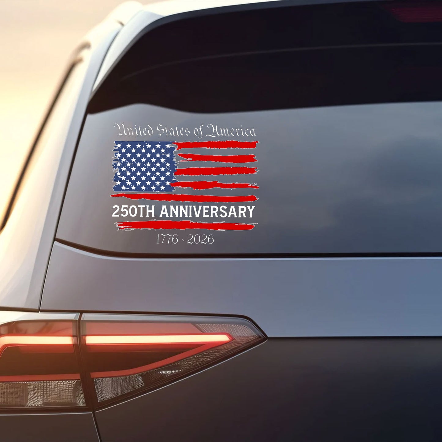 America 250 Anniversary Decal | Happy 250th Birthday USA Car Decal | America 250 Years Decal 684096