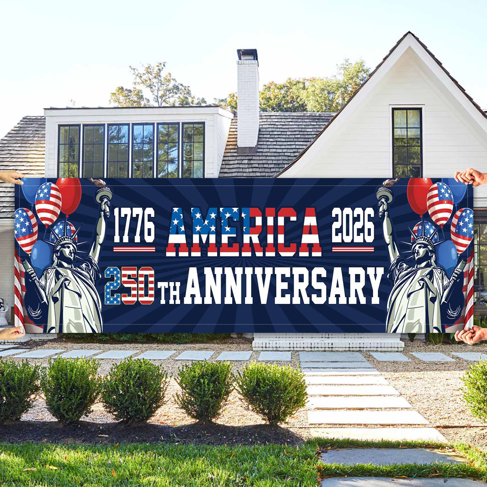 250 Years Anniversary Of America Banner Flag, 1776-2026 USA 250th ...