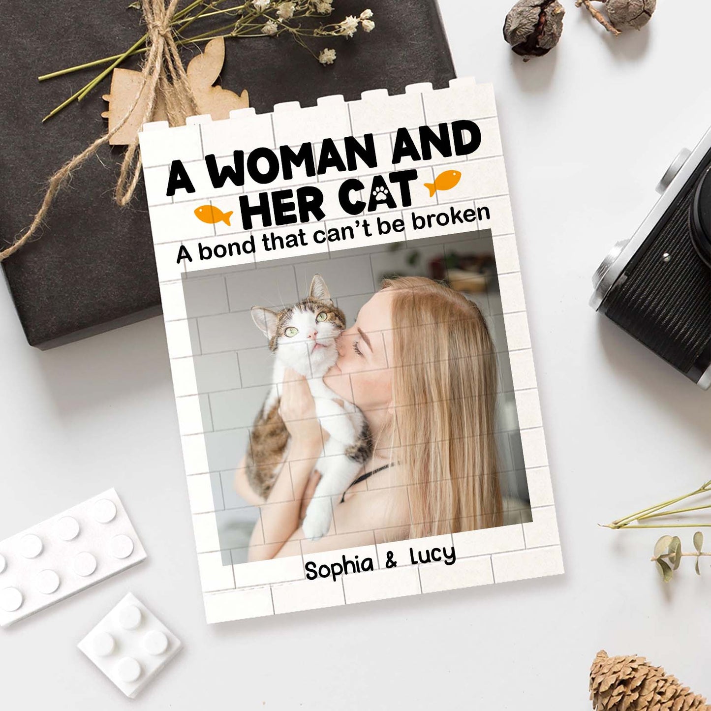 Custom Photo Building Brick Blocks | A Bond That Can't be Broken | Personalized Gift For Mother's Day 684294