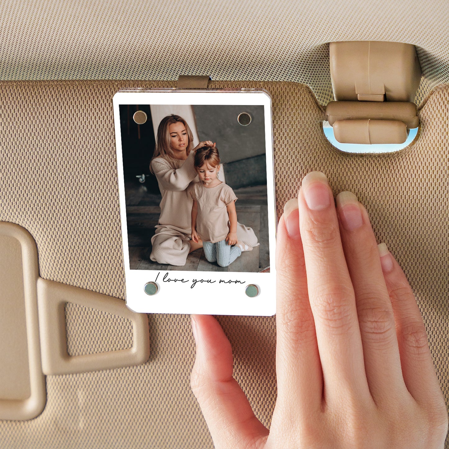 Drive Safe Dad Custom Photo Car Visor Clip | Personalized Gift For Dad | Father's Day Gifts 684340