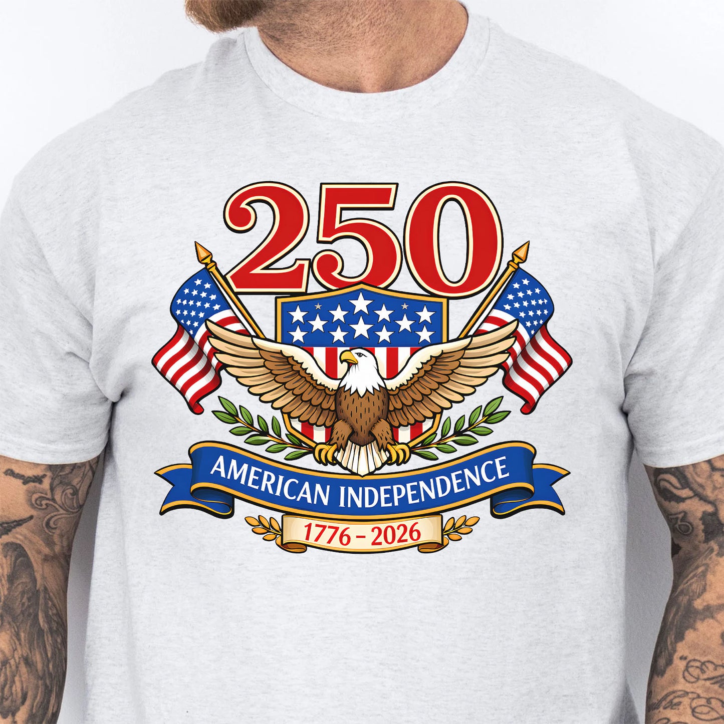 250 Years Anniversary Independence Design Bright Shirt | USA Eagle Patriotic Shirt | America 1776–2026 Anniversary 684459