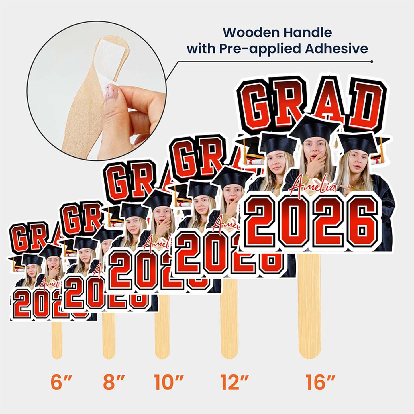 Personalized Graduation Fans | Custom Photo Grad 2026 Handheld Fan | Class of 2026 Party Fan Decor 684595