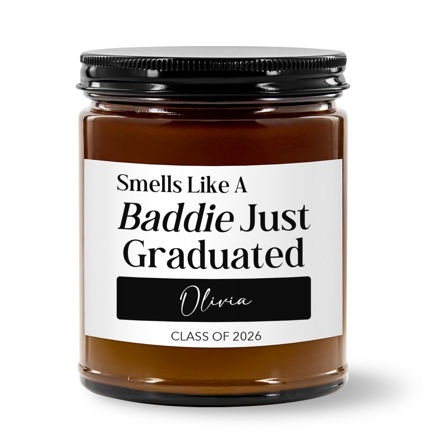 Funny Baddie Graduated Candle, Personalized Scent Candle, Custom Class Of 2026 Graduation Gift 684857