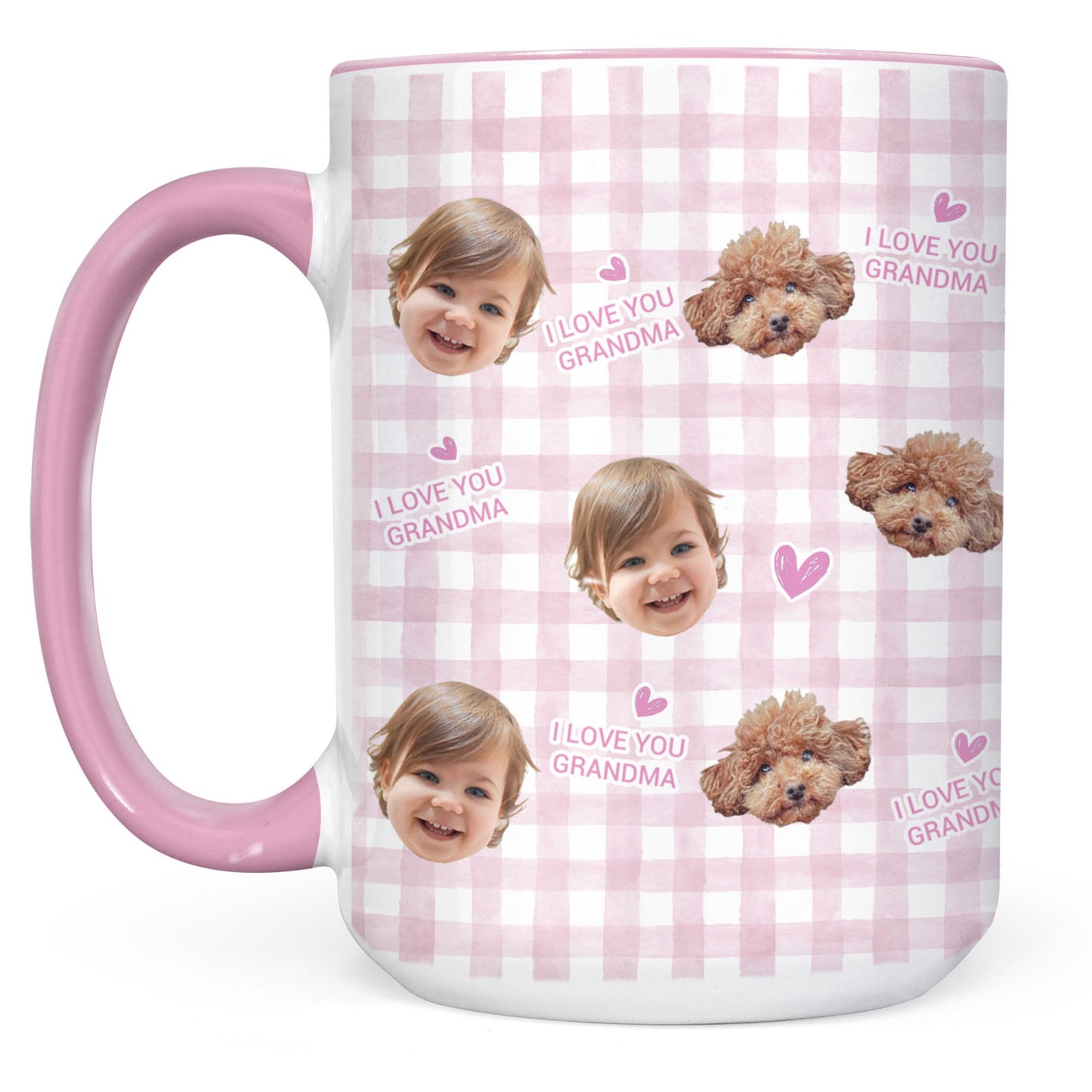 Personalized Photo Mug, Custom Face Coffee Mug, I Love You Dad Mom White Mug Accent Mug 684872