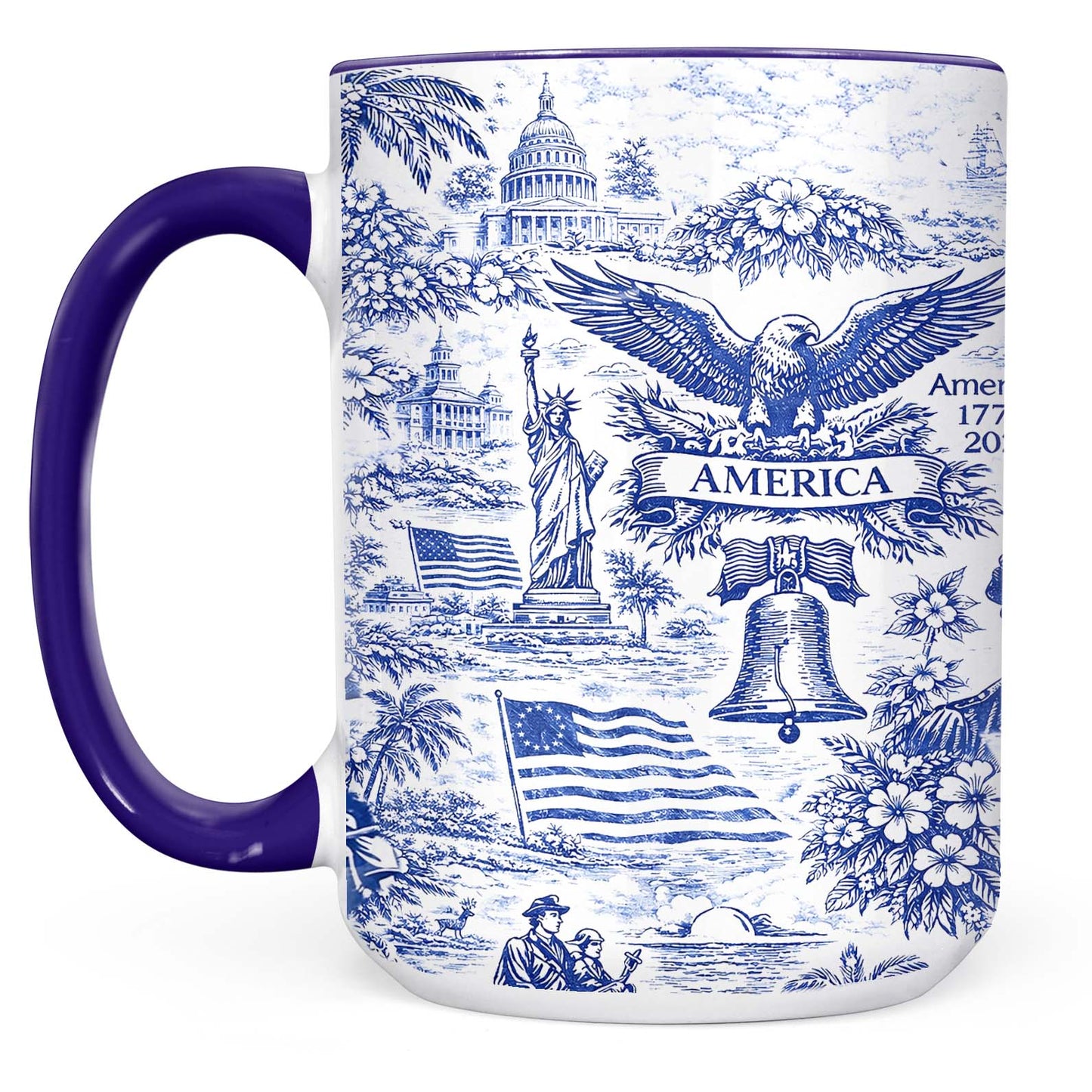 250 Years of America Mug 1776–2026, Vintage Patriotic Coffee Mug, 4th of July White Mug Accent Mug 684893