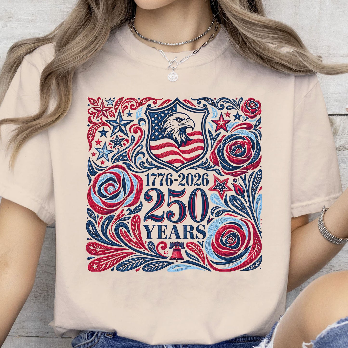 USA 250th Anniversary Bright Shirt, Vintage Independence Day Tee, Patriotic 4th Of July Gift 685336
