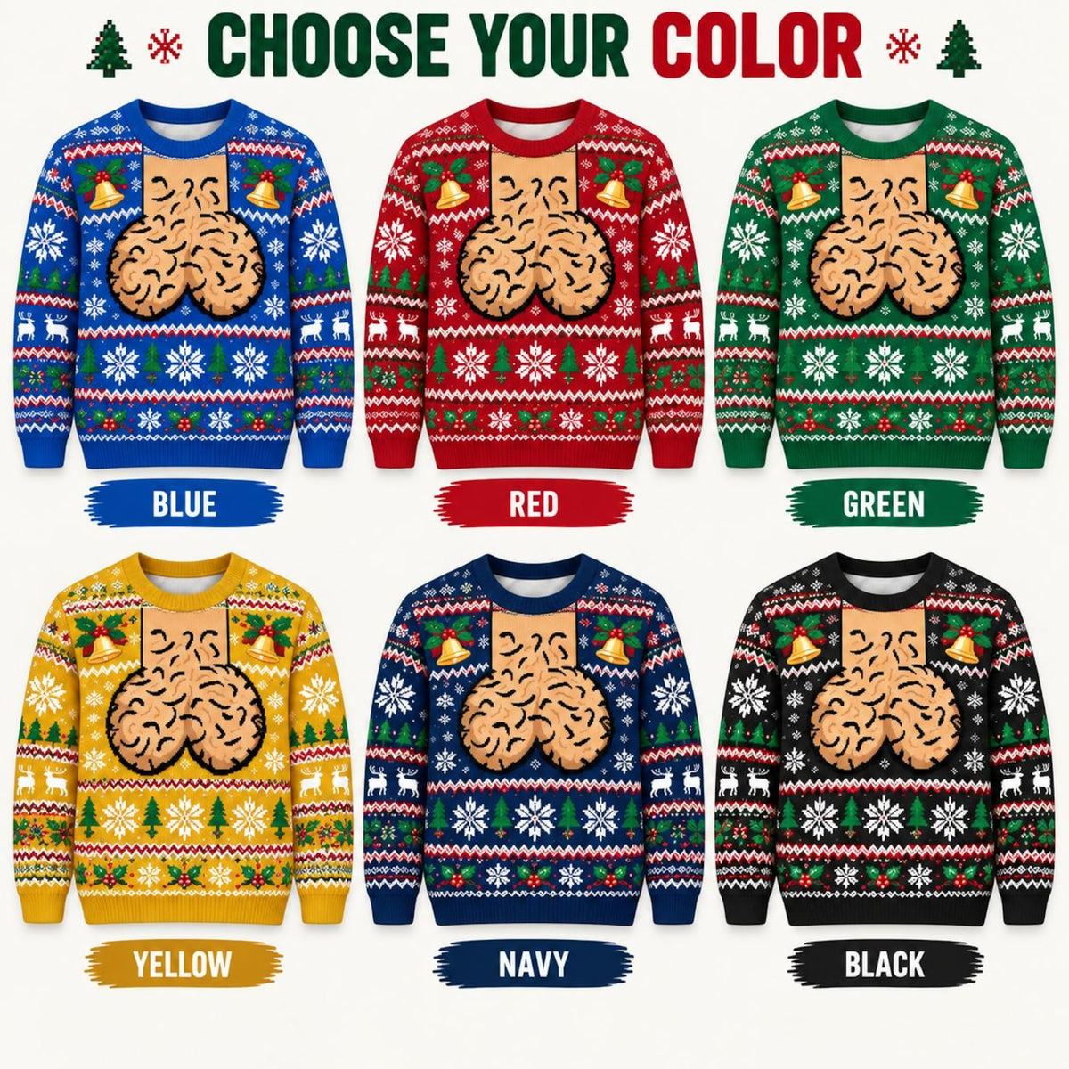Personalized Jingle Balls Christmas AOP Sweatshirt, Funny Ugly Sweater Gift 686469 WFD