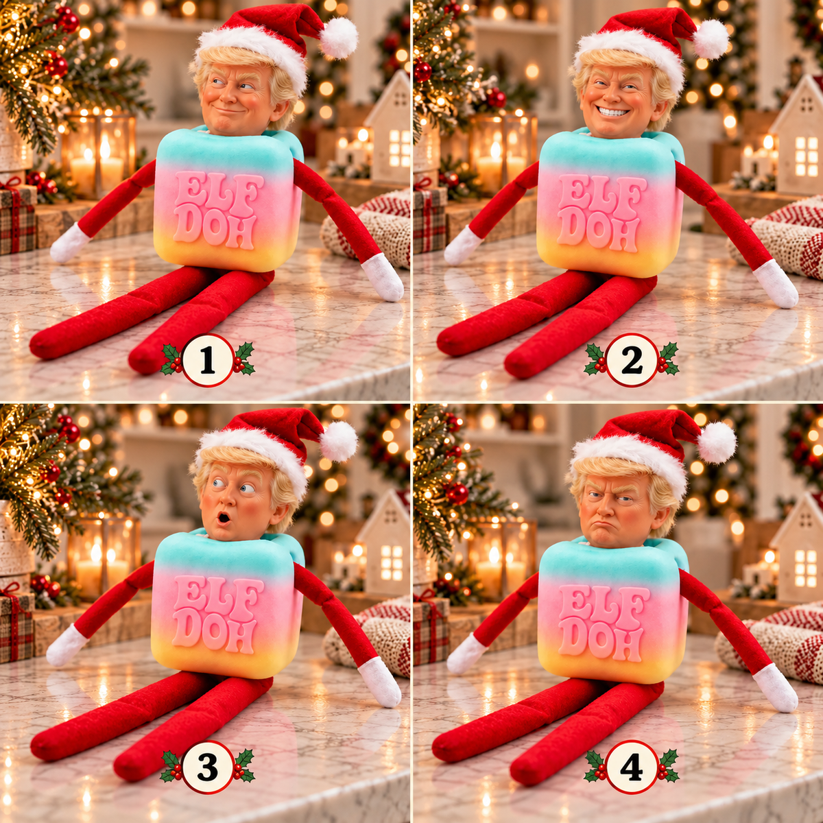 ElfDoh Squishy Elf Costume, 3D Printed Christmas Elf Outfit, Funny Trump Squishy Elf Accessory 686685 WFD