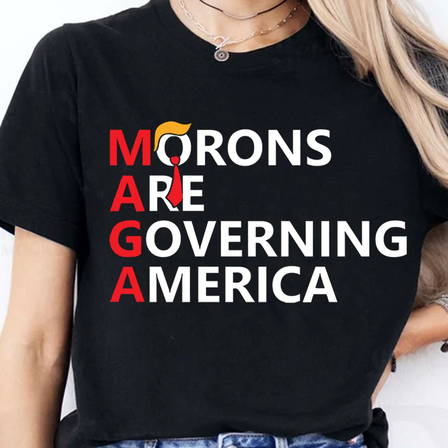 Morons Are Governing America Shirt – 8647 Anti Trump Political Protest Tee, Resist Statement Dark Shirt 682184
