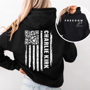 QR Code Charlie Kirk Red Shirt | Red Freedom Shirt | We Wear Red Charlie Kirk Birthday October 14 Front & Back Shirt 683100