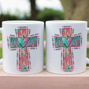 Faithful Mom Mug – Christian Mother’s Day Gift With Cross And Heart, Uplifting Spiritual Coffee Cup 682154