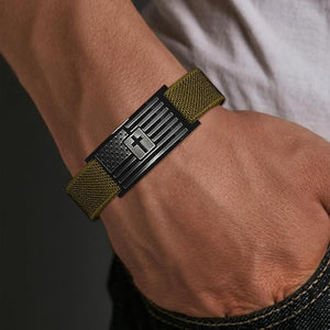 American Flag Cross Christian Bracelets | Personalized Nylon Wristbands | Stocking Stuffers For Man 683766