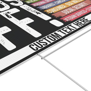 Hands Off Democracy Yard Sign – Personalized 8647 Anti Trump Anti MAGA Political Protest Banner for Democrat Resistance, Outdoor FDT & DOGE Yard Display 682189