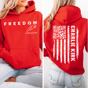 QR Code Charlie Kirk Shirt | Justice Charlie Kirk Memorial Front & Back Shirt 683130