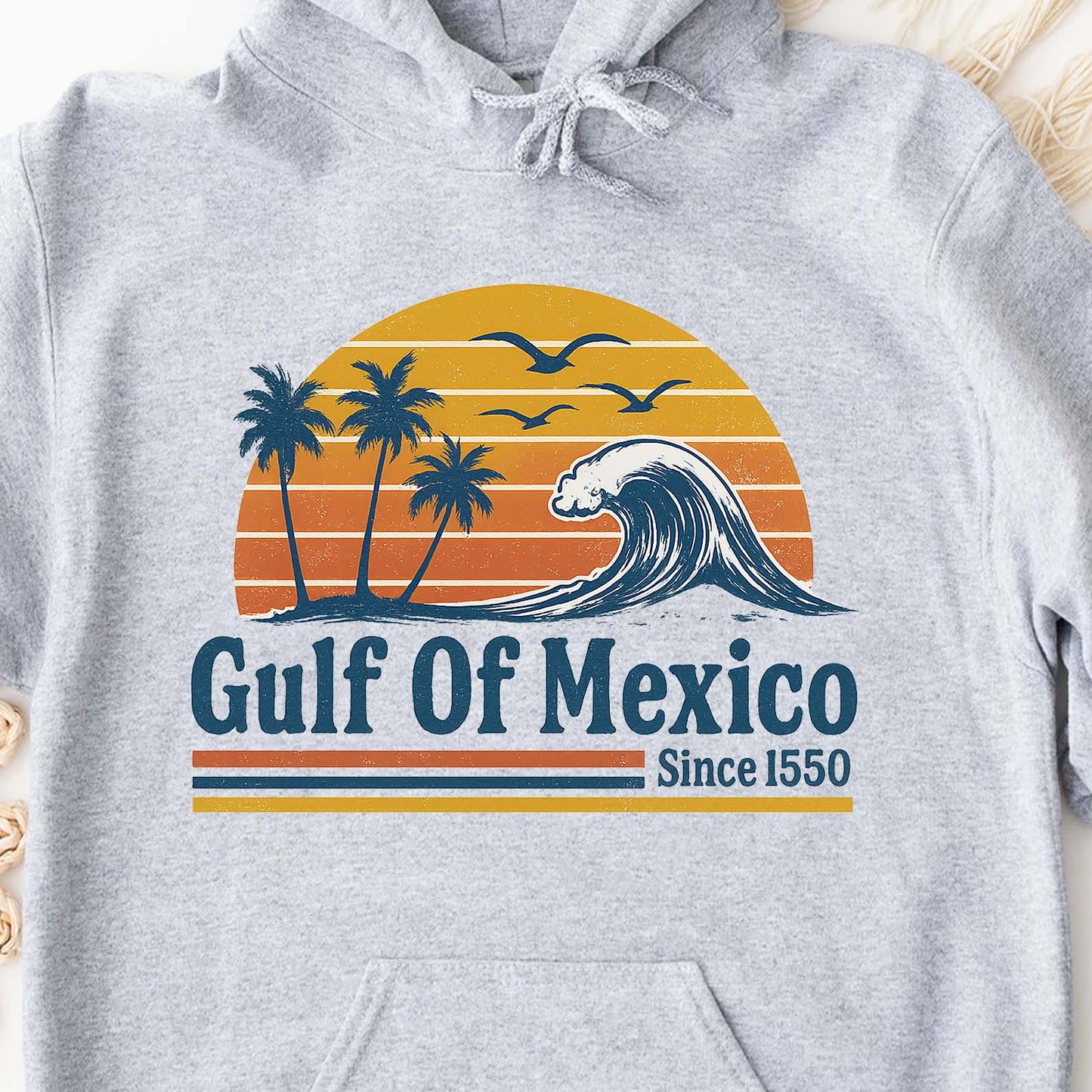 Retro Sunset Gulf Of Mexico Since 1550 Shirt, Mexico Beach Shirt, Anti Gulf Of America Shirt, Political Tee, 8647 Anti Trump 682172