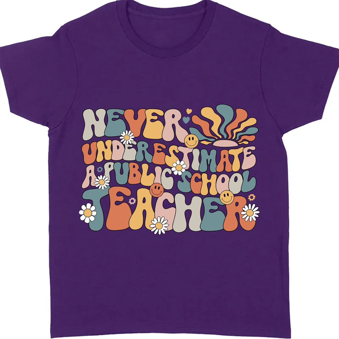 Never Underestimate A Public School Teacher Shirt | Democrat Shirt | Kamala Harris 2024 Shirt Dark T1549 - KH2