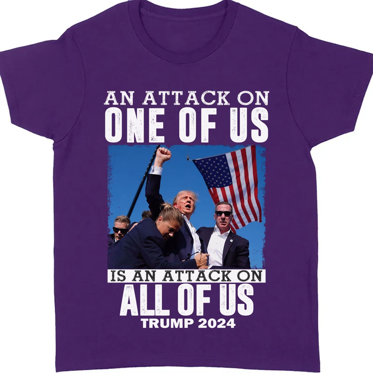 An Attack On One Of Us | Trump Fight 2024 Shirt | Trump 2024 Pennsylvania Rally | Trump Supporters Shirt Dark T1208 - GOP