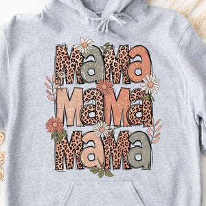 Retro Leopard Mama Sweatshirt – Groovy Boho Floral Mom Sweater, Mother's Day Gift For Trendy Mama 682138