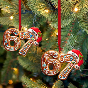 Custom Six Seven Acrylic Ornament | Personalized 6 7 Meme Christmas Decoration | Funny Gen Z Viral Ornament Gift 683665