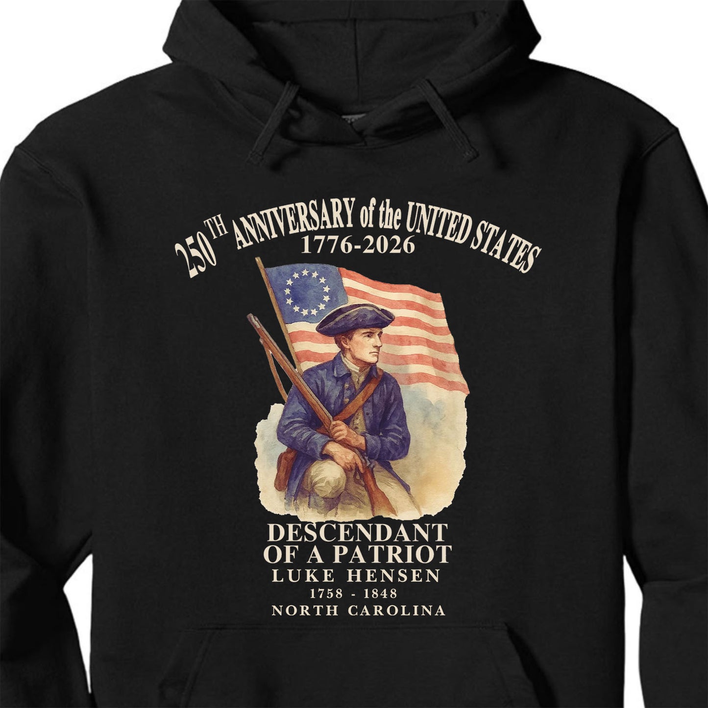 Personalized 250 Years Anniversary of The United States Shirt | Custom Name Descendant of A Patriot Sweatshirt | Fourth of July Dark T-Shirt 684196