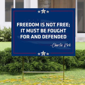 Charlie Kirk Inspired Yard Sign | Justice For Charlie | Charlie Kirk Patriotic Yard Sign, Garden Sign 682847