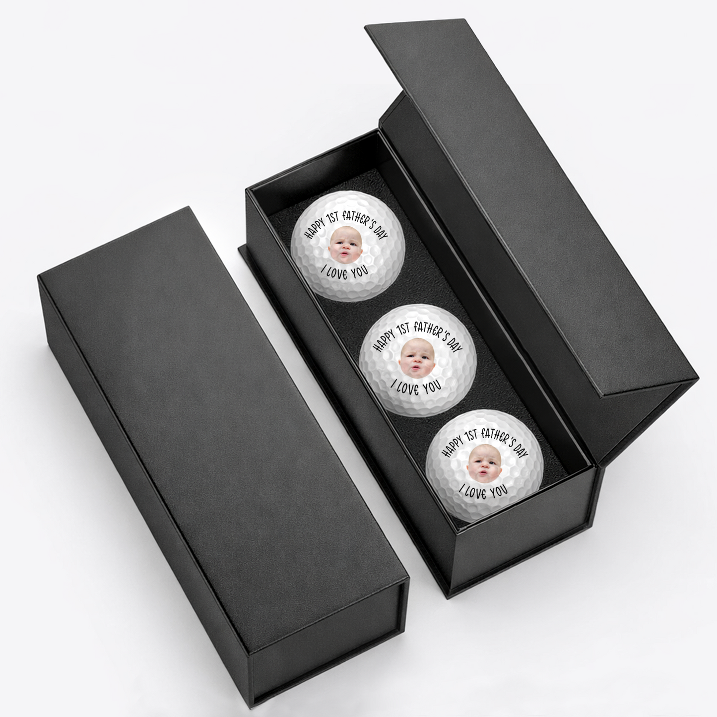 Custom Photo First Father's Day Golf Balls, Personalized Gift For New Dad 685073