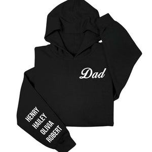 Custom Dad T-Shirt with Kids’ Names on Sleeve | Personalized Father’s Day Gift for Dad, Husband, or Grandpa 682255