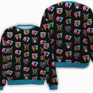 Six Seven Ice Cream Meme Ugly Sweater | 6 7 AOP Sweater Christmas Holiday | Trendy Meme Gift for Men Women 683672