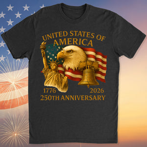 250 Years Anniversary USA Shirt | Happy 250th Birthday United States of America Shirt | 250 Years of Freedom Dark Shirt 283041