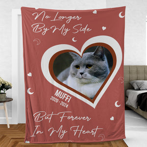 No Longer By My Side, Personalized Memorial Blanket, Memorial Custom Photo Blanket, Remembrance Gift- 681970