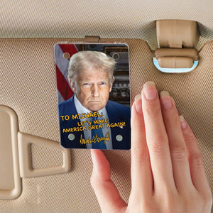 Donald Trump Autographed Car Visor Clip, Personalized Custom Visor Decoration for Car 683263 - GOP