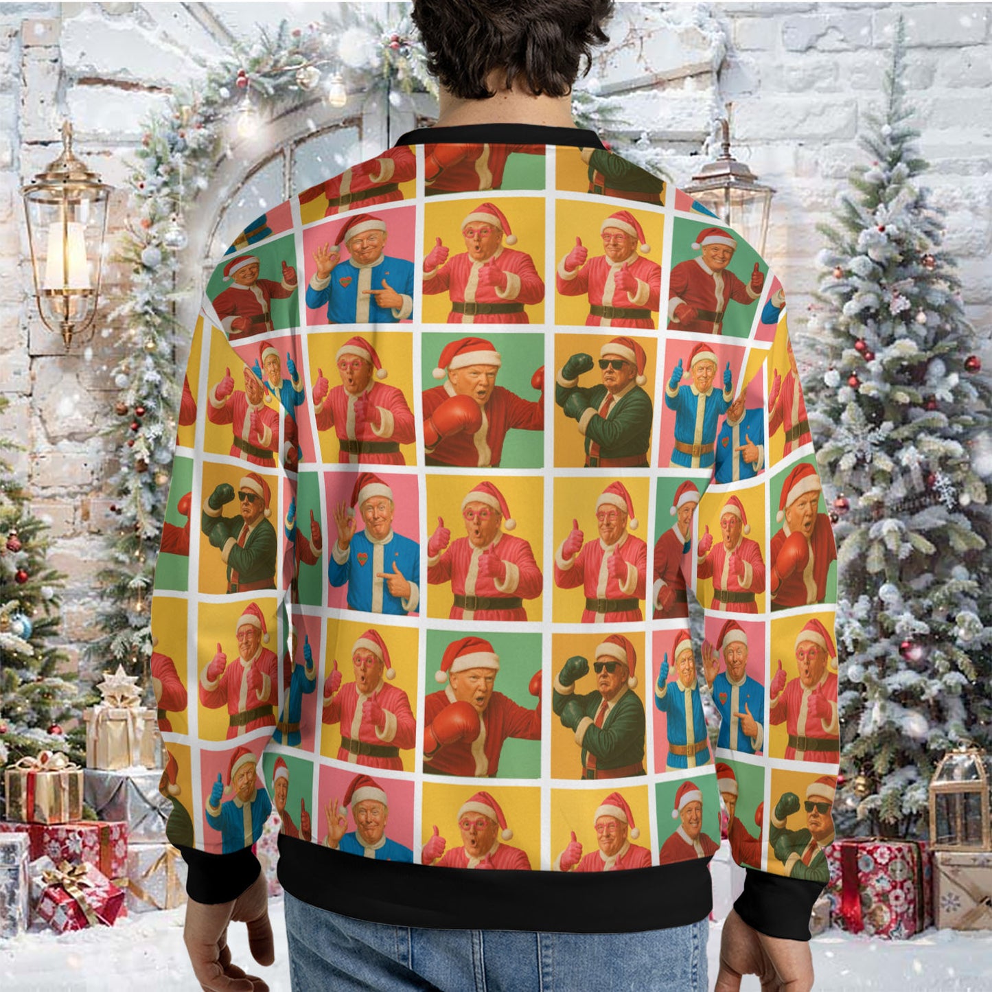 Funny Trump Vintage Ugly Sweater | Trump AOP Christmas Sweatshirt | MAGA Patriotic Republican Gift for Men Women 683433 - GOP