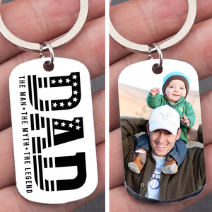 Dad The Man The Myth The Legend – Personalized Keychain | Father's Day Gift, Legend Dad Keepsake, Memory Gift for Dad 682275