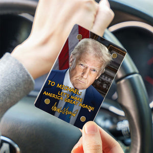 Donald Trump Autographed Car Visor Clip, Personalized Custom Visor Decoration for Car 683263 - GOP