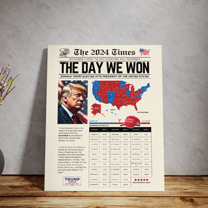 Newspaper US Elections Canvas | President Donald Trump Canvas | Trump Won | US Election 2024 | Make America Great Again 682007 - GOP