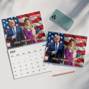 Customize Photo with Trump 2026 Calendar | Personalized Photo Stand with Trump Wall Calendar | Christmas Eve 2026 Gifts | Gift For Trump Supporters 683374- GOP