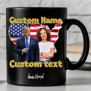 My Mom/Dad With Donald Trump Custom Photo Black Mug | Birthday Mug | Funny Birthday Gift Ideas 682048 - GOP