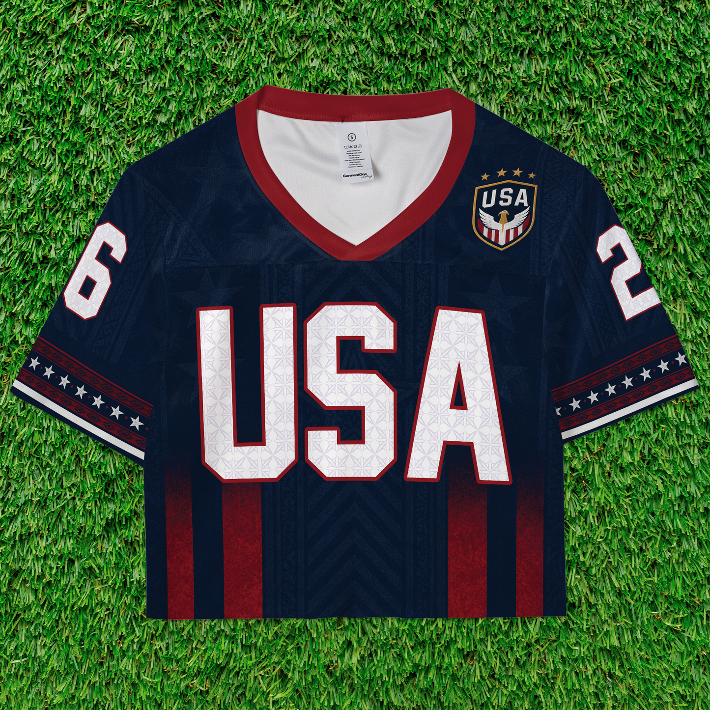 Personalized USA Crop Top Soccer Jersey, Custom Name & Number Football Jersey, USA Fan Crop Top Shirt 685469