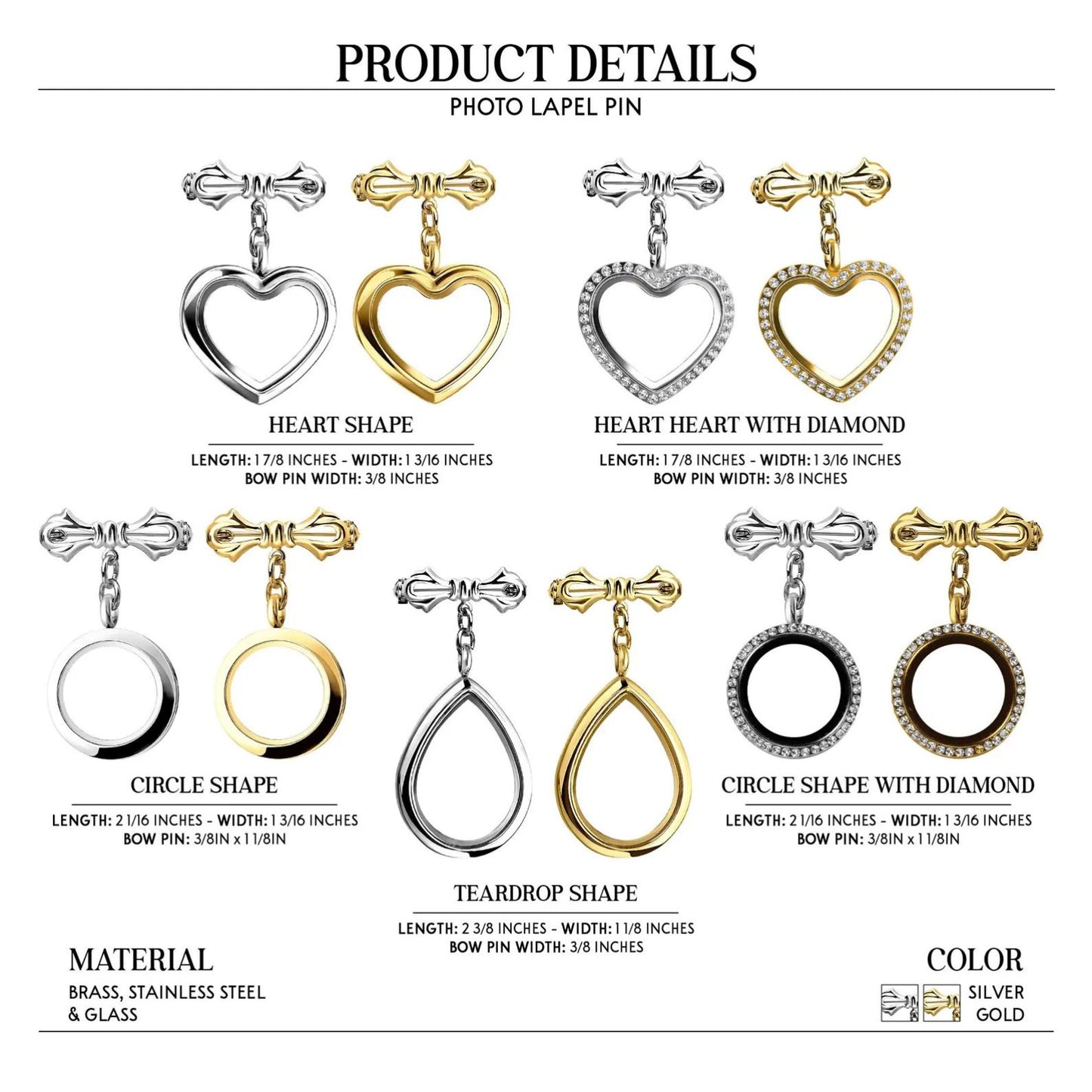 Custom Memorial Photo Pin For Graduation | Personalized Memorial Pin | Custom Photo Charm 684868