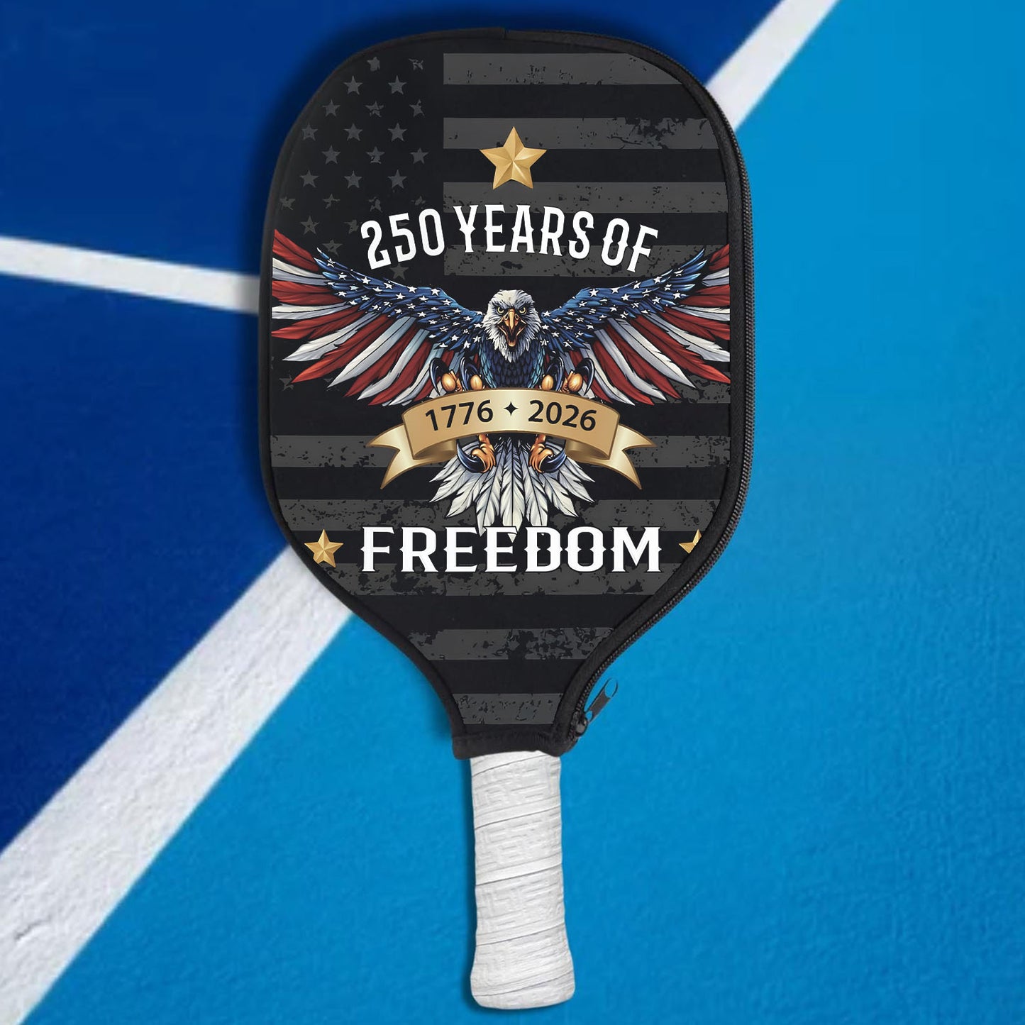250 Years of Freedom Pickleball Cover | Patriotic Eagle 4th of July 1776–2026 Pickleball Cover 684128