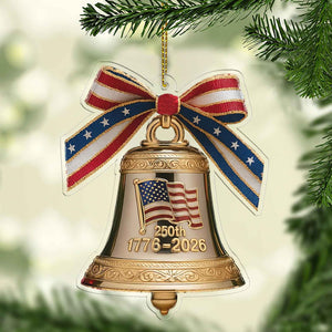 250 Years of America Acrylic Ornament | 250th Anniversary 1776–2026 Liberty Bell Christmas Ornament 683164