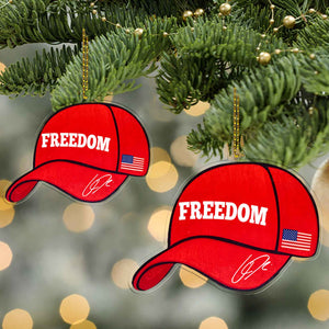 Freedom Charlie Kirk Acrylic Ornament, Justice For Charlie Kirk Ornament, Freedom Christmas Ornament 683244