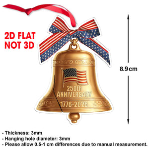 250 Years 1776–2026 Acrylic Ornament | Liberty Bell 250th Anniversary Patriotic Christmas Ornament 683163