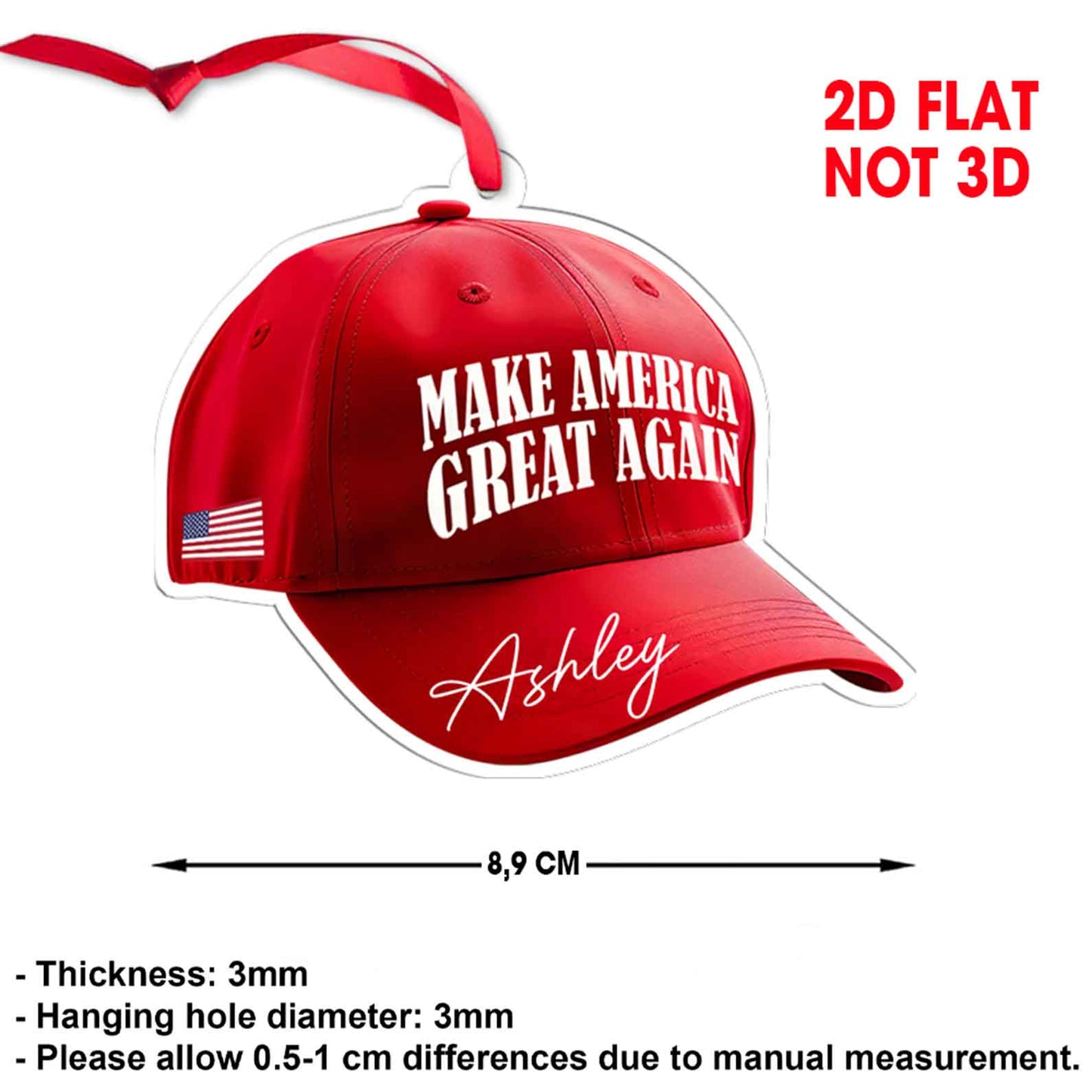 Personalized Make America Great Again 2024 Acrylic Ornament, Trump Ornament Gift, MAGA Ornament 683177 - GOP