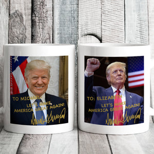 President Donald Trump Official Portrait 2025 | President Donald Trump Autographed Mug | Donald Trump Homage Mug | Donald Trump Fan White Mug C922 - GOP
