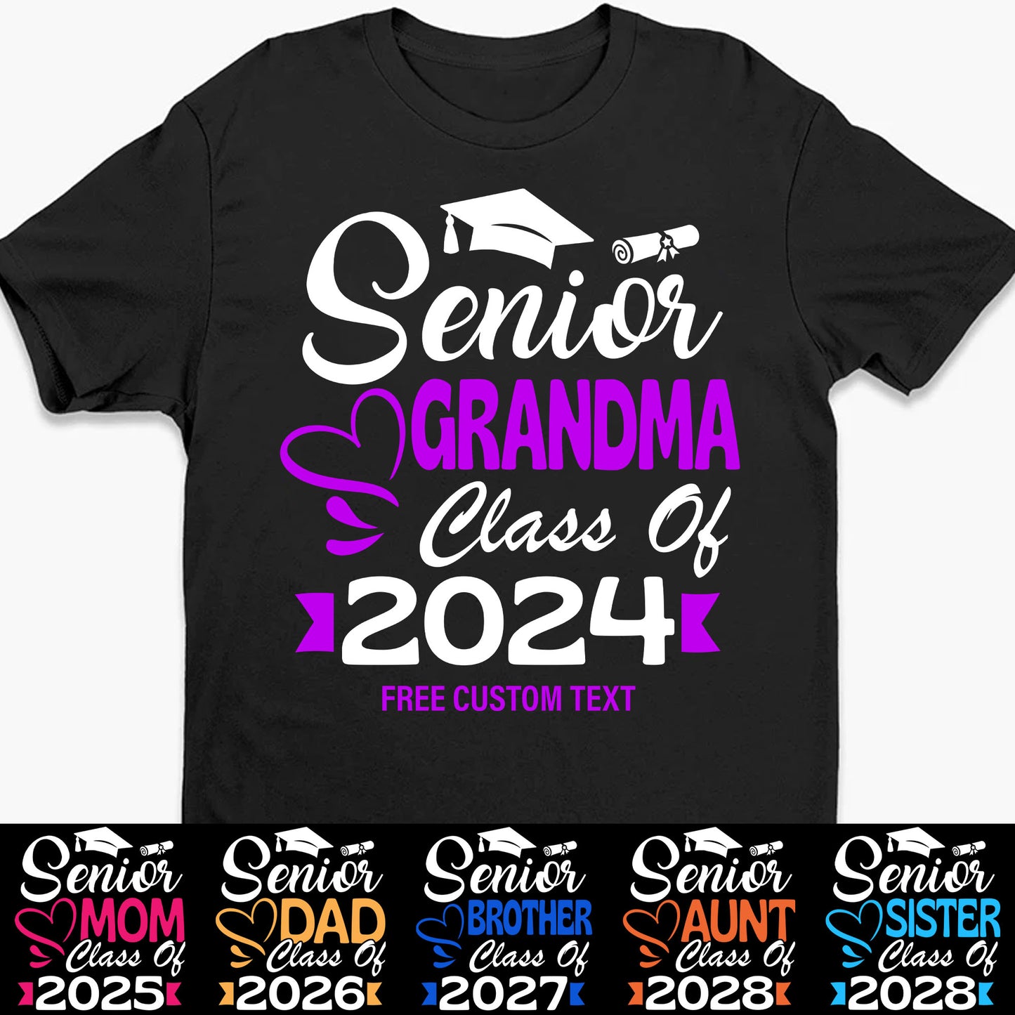 Proud Family Senior 2024 - Class Of 2024 - Personalized Custom Graduation Shirt C504V1