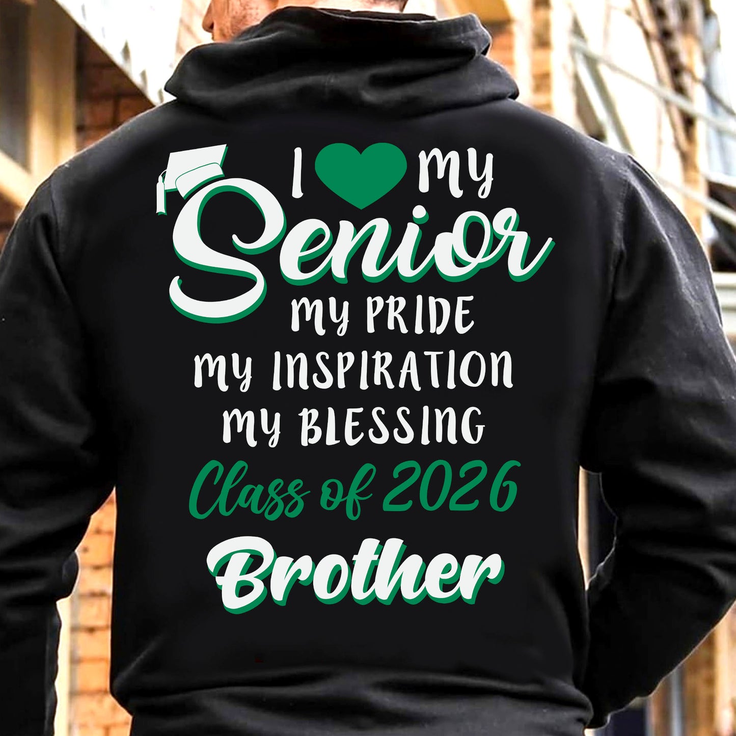 I Love My Senior - Family Senior 2024 - Personalized Custom Graduation 2024 Backside Shirt C635