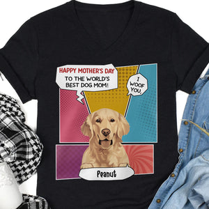 To The World Best Dog Dad Personalized Custom Photo Dog Dark Shirt Gift For Dad Mom C767